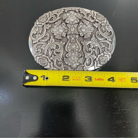 Blazin Roxx Oval Cross Belt Buckle w/Rhinestones NEW - Picture 5 of 10